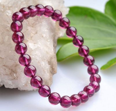 精美天然巴西紫牙烏石榴石圓珠手鏈 – 實拍展示與產品信息