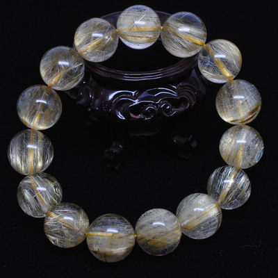 純天然金發(fā)順發(fā)水晶圓珠手鏈 東海縣盛飾珠寶產品介紹